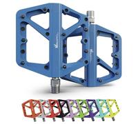 IMPALAPRO Bike Fahrradpedale Aus Nylon Rutschfest Breites Plattform - Pedale Fahrrad 9/16 Zoll Bearing Wasserdicht Anti-staub - Mountainbike - MTB - Rennrad - BMX (Bleu)