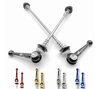 IMPALAPRO Bike Lot de 2 Serrages et Blocages Rapides en TITANE CNC ultraléger et résistant - Blocage Roue Velo - Antivol Roue Velo - Axe Roue Velo - Antivol Velo Roue Arriere (noir)