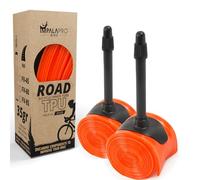 IMPALAPRO Chambre à air en TPU pour vélo de route 700 C 18-32 C ultraléger | Chambre à air 700c 0,25 mm, meilleure rétention de pression, valve Presta semi-métal 45/65/85 mm, compatible 18/23/25/28/30