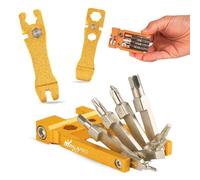 IMPALAPRO Multitool Vélo 20 en 1 avec Démonte Pneu Vélo Ultraléger 117,5 g | Kit Outils Vélo VTT et Route : Dérive-Chaîne, Clés Allen 2 à 8 mm, Tournevis, Torx T25, Clé à Rayon Vélo, Acier CRV