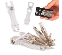 IMPALAPRO Multitool Vélo 20 en 1 avec Démonte Pneu Vélo Ultraléger 117,5 g | Kit Outils Vélo VTT et Route : Dérive-Chaîne, Clés Allen 2 à 8 mm, Tournevis, Torx T25, Clé à Rayon Vélo, Acier CRV