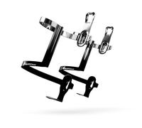 IMPALAPRO Porte Bidon Vélo Latéral VTT et Vélo Route Ultraléger 34 g - Porte Gourde Vélo Latéral en Aluminium Electroplated avec Couleurs Dégradées - Support Bouteille Ø72-76 mm (Gris 2pc)