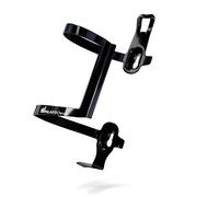 IMPALAPRO Porte Bidon Vélo Latéral VTT et Vélo Route Ultraléger 34 g - Porte Gourde Vélo Latéral en Aluminium Electroplated avec Couleurs Dégradées - Support Bouteille Ø72-76 mm (Noir 1pc)