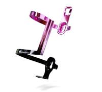 IMPALAPRO Porte Bidon Vélo Latéral VTT et Vélo Route Ultraléger 34 g - Porte Gourde Vélo Latéral en Aluminium Electroplated avec Couleurs Dégradées - Support Bouteille Ø72-76 mm (Rose 1pc)
