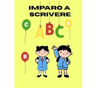 Imparo a scrivere: Libro di pregrafismo per bambini con lettere dell'alfabeto e disegni da colorare