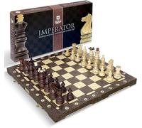 Imperator Jeu d'échecs en Bois de Luxe de 21 Pouces pour Adultes et Enfants - Fabriqué à la Main en Bois de hêtre et de Bouleau de qualité supérieure
