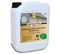 ImperGuard Ultra 4 en 1 - Imperméabilisant Hydrofuge, Anti Dépôts Verts, Durcisseur- Certifié Contact Alimentaire - 5L - 40 m2