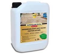 ImperGuard Ultra Protection Sol Effet Satiné - Imperméabilisant Pierre Poreuse Béton - Durcisseur Joints -5L Traite 50m²