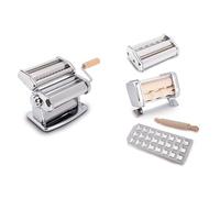 Imperia Fabbrica della Pasta Ligne Classique. Coffret cadeau. Machine à pâtes avec accessoires. Made in Italy. Kit composé: machine à pâtes fraîches, moule à raviolis, coupe-pâte, MilleGnocchi.