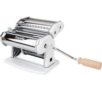 Imperia IPASTA Classica Machine à pâtes 100% Made in Italy. Machine à pâtes fraîches en acier. Feuilleteuse manuelle avec manivelle. Créer une feuille pour Lasagne Tagliolini Fettuccine (Blanc)