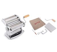 Imperia IPasta Ruvida Ligne Classique. Machine à pâtes Rugueuse. Fabriquè en Italie. Machine à pâtes fraîches en Acier INOX. Laminoir créant Une Feuille Rugueuse pour lasagnette, pâte, Fettuccine.