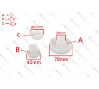 Imperia kit 3 engrenages plastique machine à pâtes Restaurant électrique RMN 022