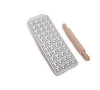 Imperia Raviolamp Imperia Line 100% Made in Italy Moule à ravioli Accessoire de machine à pâtes pour raviolis Accessoire de cuisine en aluminium avec rouleau à pâtisserie