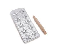 Imperia Raviolamp Ligne Classique. Moule à raviolis Fabriquè en Italie. Accessoire pour machine à pâtes. Accessoire de cuisine pour pâtes fraîches. Avec rouleau à pâtisserie (10 stelline)