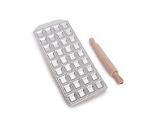 Imperia Raviolamp Ligne Classique. Moule à raviolis Fabriquè en Italie. Accessoire pour machine à pâtes. Accessoire de cuisine pour pâtes fraîches. Avec rouleau à pâtisserie (44 raviolini da brodo)