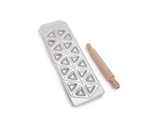 Imperia Raviolamp Ligne Classique. Moule à raviolis Fabriquè en Italie. Accessoire pour machine à pâtes. Accessoire de cuisine pour pâtes fraîches. Avec rouleau à pâtisserie (18 tortelli classici)