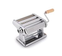 Imperia Titania. Machine à pâtes avec coupes intégrées. Fabriqué en Italie. Machine à pâtes fraîches en acier. Laminoir manuel avec manivelle. Crée une feuille pour lasagnes, tagliolini, fettuccine.
