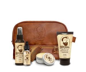 IMPERIAL BEARD - Kit Barbe Homme - 1 Peigne + 1 Shampooing Volume + 3 Soins - Cadeau Homme - Fabrication Française