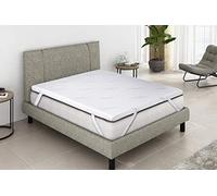 Imperial Confort Topper viscoeslástico, Polyester, Blanc, Simple, 180 x 90 x 5 cm