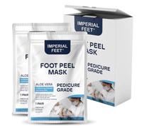 Imperial Feet Masque exfoliant Pieds - Chaussettes exfoliantes pour callosités et peeling pieds - Efficace pour les peaux mortes et sèches - 2 Paires