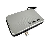 Imperial Hardcase Mallette de Tennis de Table | Argent | Aspect Carbone | Espace pour Deux Raquettes et Accessoires | Résistant aux Chocs et aux Rayures