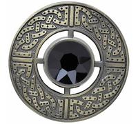 Imperial Kilt Products - Broche pour kilt écossais pour homme et femme - Broche pour kilt écossais - Broche pour kilt écossais pour homme et femme avec nœud celtique - Broche chardon finition argentée