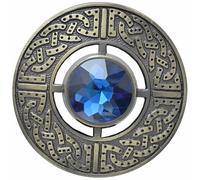 Imperial Kilt Products - Broche pour kilt écossais pour homme et femme - Broche pour kilt écossais - Broche pour kilt écossais pour homme et femme avec nœud celtique - Broche chardon finition argentée