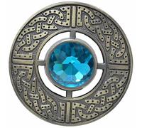 Imperial Kilt Products - Broche pour kilt écossais pour homme et femme - Broche pour kilt écossais - Broche pour kilt écossais pour homme et femme avec nœud celtique - Broche chardon finition argentée