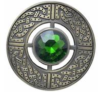 Imperial Kilt Products - Broche pour kilt écossais pour homme et femme - Broche pour kilt écossais - Broche pour kilt écossais pour homme et femme avec nœud celtique - Broche chardon finition argentée