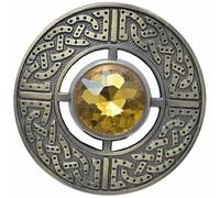 Imperial Kilt Products - Broche pour kilt écossais pour homme et femme - Broche pour kilt écossais - Broche pour kilt écossais pour homme et femme avec nœud celtique - Broche chardon finition argentée