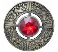 Imperial Kilt Products - Broche pour kilt écossais pour homme et femme - Broche pour kilt écossais - Broche pour kilt écossais pour homme et femme avec nœud celtique - Broche chardon finition argentée