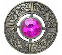 Imperial Kilt Products - Broche pour kilt écossais pour homme et femme - Broche pour kilt écossais - Broche pour kilt écossais pour homme et femme avec nœud celtique - Broche chardon finition argentée
