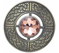 Imperial Kilt Products - Broche pour kilt écossais pour homme et femme - Broche pour kilt écossais - Broche pour kilt écossais pour homme et femme avec nœud celtique - Broche chardon finition argentée