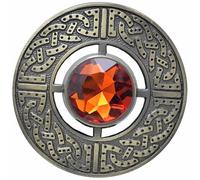Imperial Kilt Products - Broche pour kilt écossais pour homme et femme - Broche pour kilt écossais - Broche pour kilt écossais pour homme et femme avec nœud celtique - Broche chardon finition argentée
