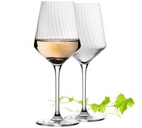 Imperial London Lot de 2 verres à vin blanc striés en verre Crystalline 460 ml