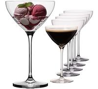 Imperial Lot de 6 verres à cocktail à Martini en verre Crystalline 330 ml Verre à coupé classique transparent Passe au lave-vaisselle