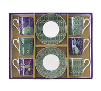 Impérial Peacock - Coffret 6 tasses à café en porcelaine 100 ml collection - EASYLIFE