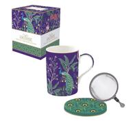 Impérial Peacock - coffret cadeau tisanière en porcelaine avec filtre inox - EASYLIFE