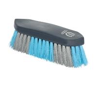 Imperial Riding IRH Brosse à dents rigide et robuste avec poils durs au design bicolore, nettoyage efficace du pelage pour chevaux et look d'écurie élégant, bleu marine et argenté
