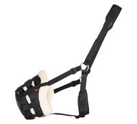 Imperial Riding Fur Masque de pâturage avec Doublure en Fourrure et Plaque en Caoutchouc Noir