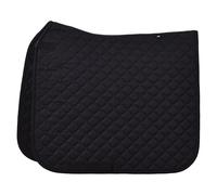 Imperial Riding IRH Basic DR Tapis de Selle de Dressage en Polyester sergé avec Double Fixation de Sangle et Sangle de Billet, Noir, Poney