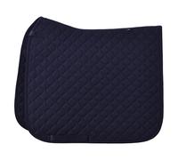Imperial Riding IRH Basic DR Tapis de Selle de Dressage en sergé de Polyester avec Double Sangle de Fixation et Sangle de Billet, Bleu Marine, Poney