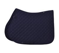 Imperial Riding IRH Basic VS Tapis de Selle Polyvalent en sergé de Polyester avec Double Sangle de Fixation et Sangle de Billet, Bleu Marine, Complet