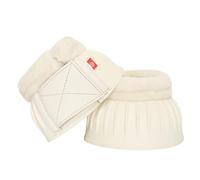 Imperial Riding IRH Bells Cloches de Sabot en Caoutchouc Naturel, amortissantes et sans frottement, avec Bord Doux, Fermeture sécurisée, Robustes pour l'entraînement, Blanc M