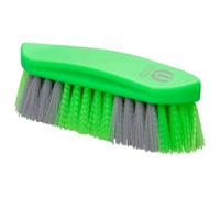 Imperial Riding IRH Brosse à dents rigide et robuste avec poils durs au design bicolore, nettoyage efficace du pelage pour chevaux et look d'écurie élégant, vert fluo