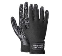 Imperial Riding IRH Deep Clean Lot de 2 Gants de toilettage avec Structure à Picots et Fermeture pour Laver et enlever Les Poils Morts Noir