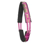Imperial Riding IRH Deluxe Extra Ceinture de Longe Ergonomique avec Ouverture au Garrot et Anneaux en métal Motif Floral Rose