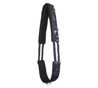 Imperial Riding IRH Deluxe Extra Ceinture de Longe Ergonomique avec sans Garrot et Anneaux en métal Bleu Marine/Or Rose