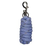Imperial Riding IRH Deluxe Longe avec Fil de Lurex, Mousqueton, Nylon gainé, Bleu Bleuet