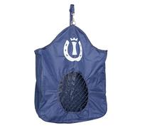 Imperial Riding IRH Feed Me Sac à Foin Robuste avec système de Suspension et Ouverture Avant pour écurie et remorque Bleu Marine Taille 1